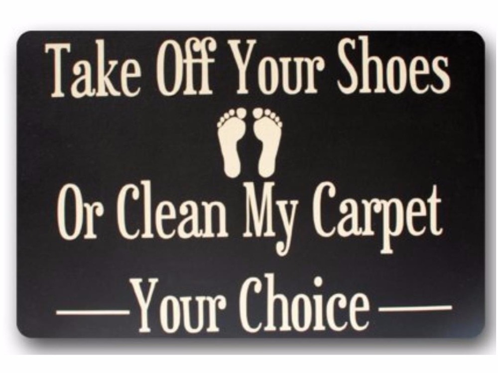 ustom Please Take off Your Shoes Doormat Indoor/Outdoor Doormat 30(L) x 18(W) Inch