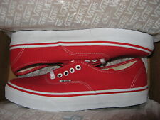 Vans Authentic Mens Womens Unisex Canvas Skate Shoes Sneakers Red 9.5 11