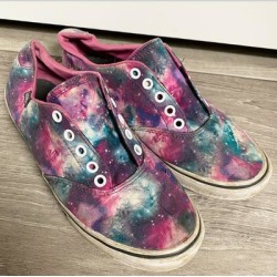 Vans Shoes | Galaxy Vans Without Laces | Color: Purple | Size: 9