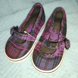Vans Shoes | Girls Size 4.5 Vans Shoes | Color: Black/Purple | Size: 4.5bb