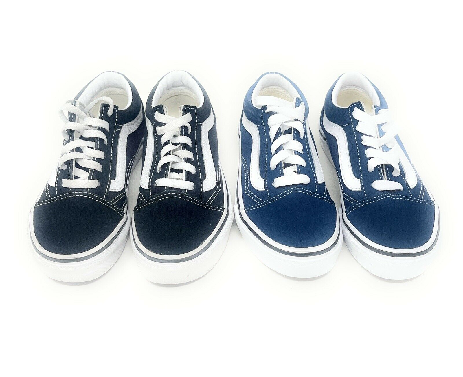 Vans Youth Kids Children Sz 12c Low Top Black/Blue Lace Up Unisex Shoes 2 Pairs