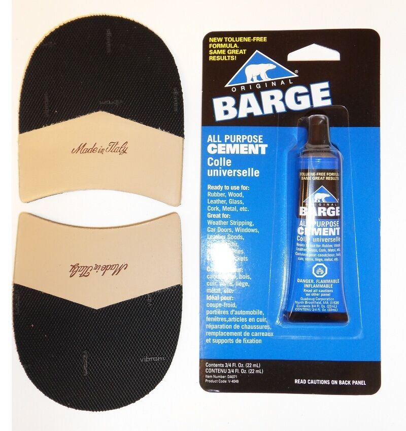 Vibram Italian Men's Dress Shoe Combo/British Heel Repair Kit w/Glue - 1 Pair