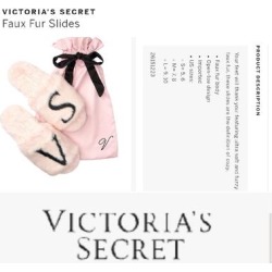 Victoria's Secret Shoes | Clearance...Victoria Secret Faux Fur Slippers | Color: Pink | Size: Large