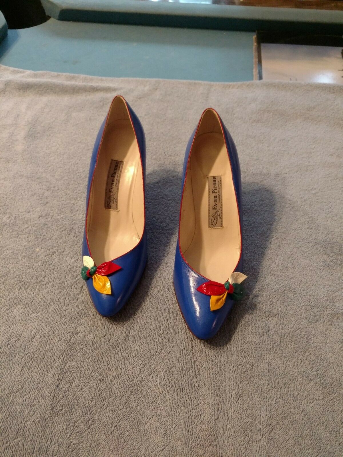 Vintage Evan Picone Womens Royal Blue Pump Dress Shoes 7 1/2 M Excellent cond