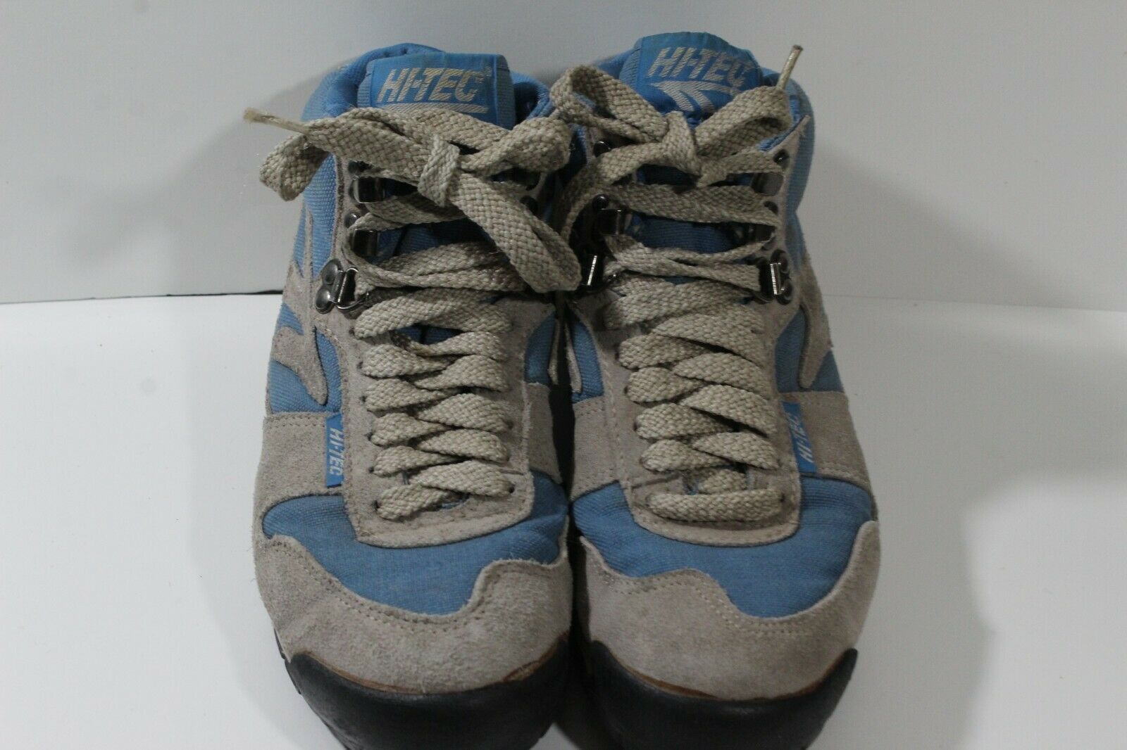 Vintage Hi-Tec Men's Hiking Boots Size 7.5 Suede Lace Sneaker Made in Korea (r1)