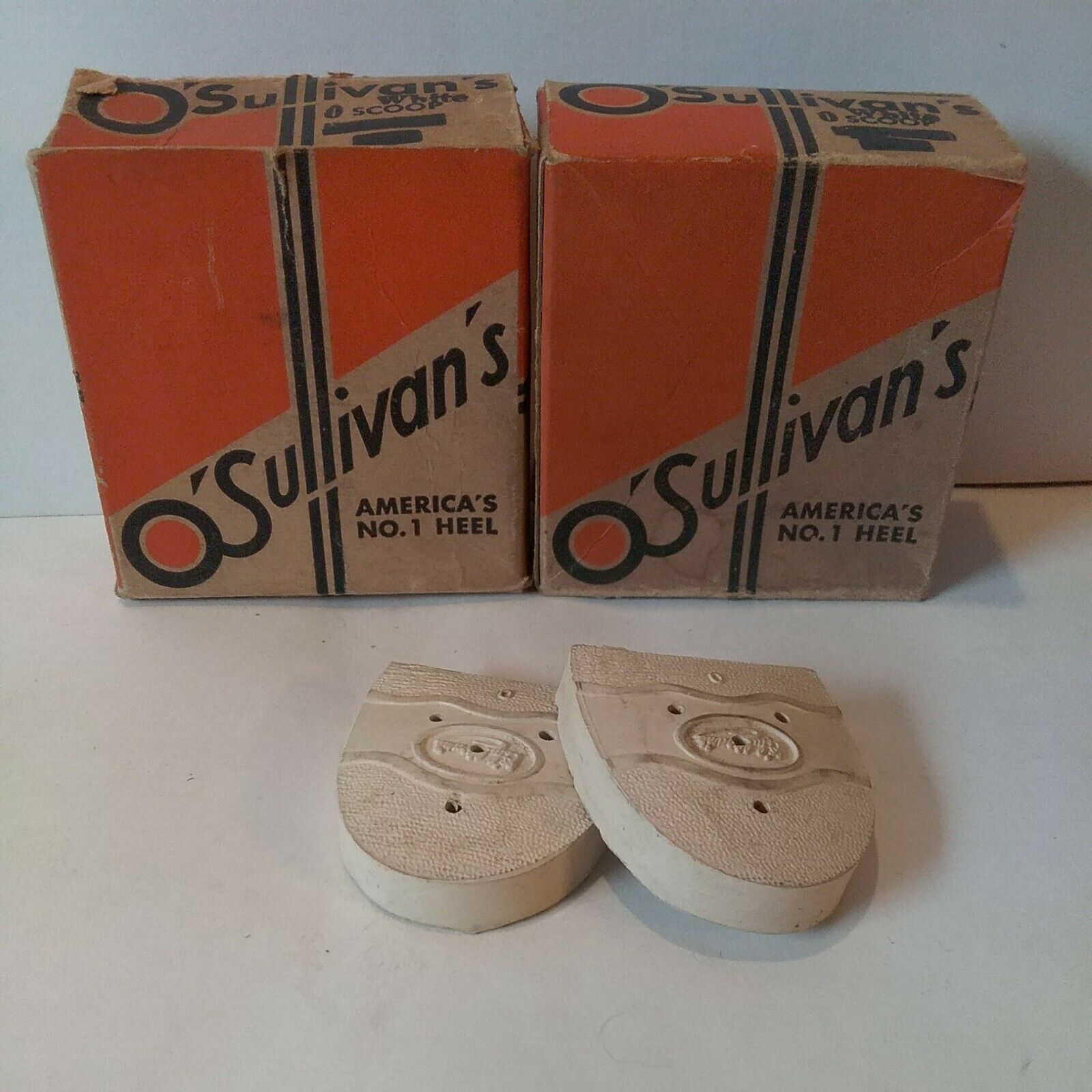 Vintage O'Sullivan's Heel White 0 Scoop America's NO.1 Heel 2 Pairs