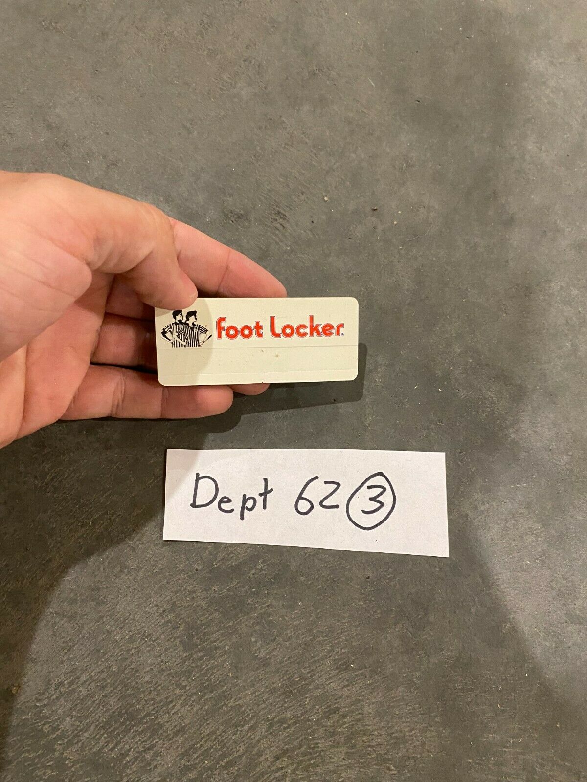Vintage Shoe Store foot locker name badge Referee Red Lettering and 2 Officials