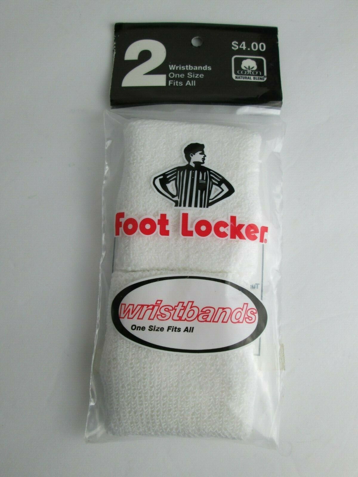 Vintage~New~NIP~Foot Locker Shoe Store Wristbands Basketball Sweatbands~USA made