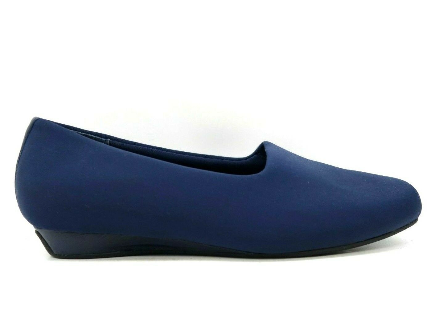 Vionic Powell Navy Blue Slip On Comfort Wedge Heel Dress Shoes Women's 8.5 W