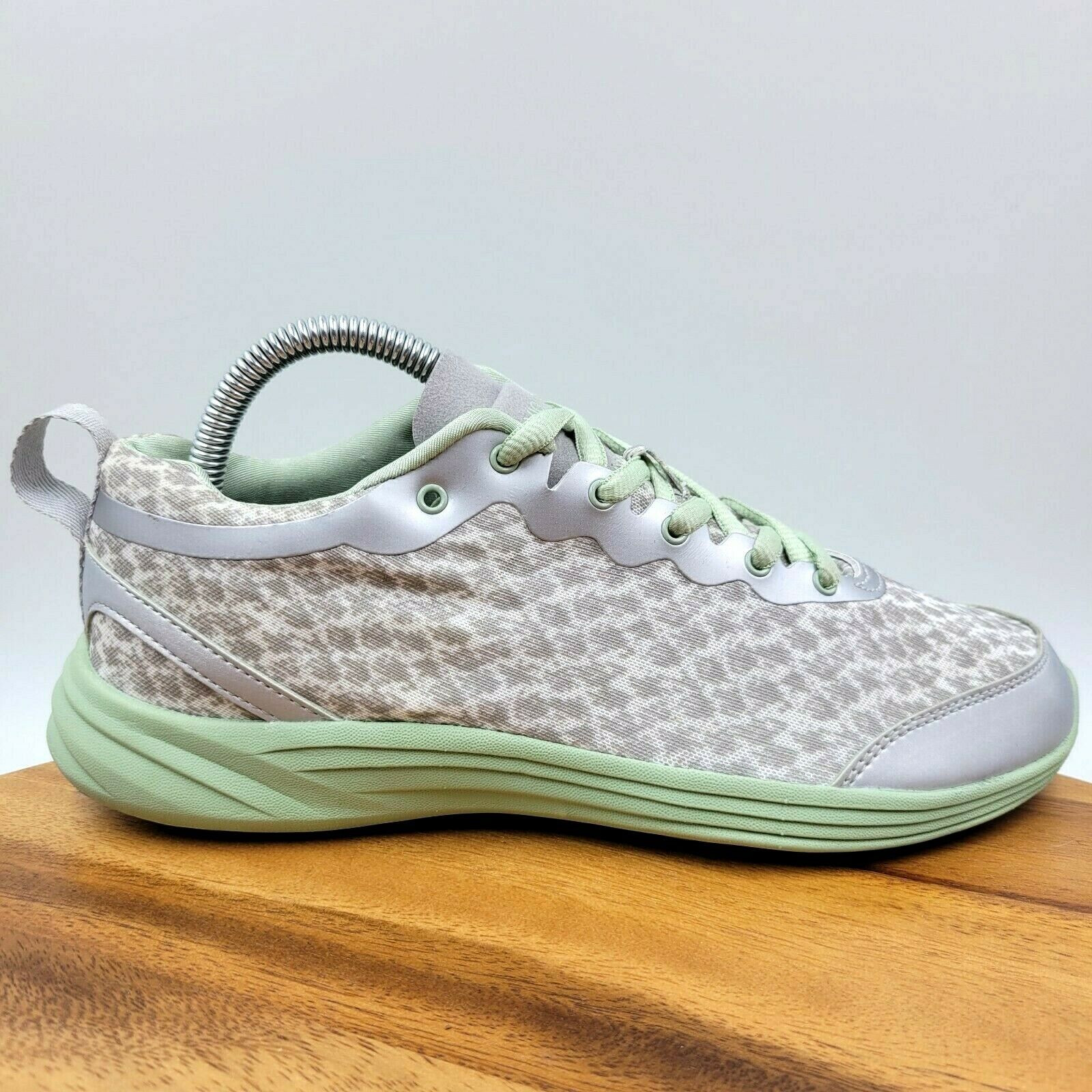 Vionic Python Gray Green Comfort Casual Walking Athletic Sneaker Shoes Women's 8
