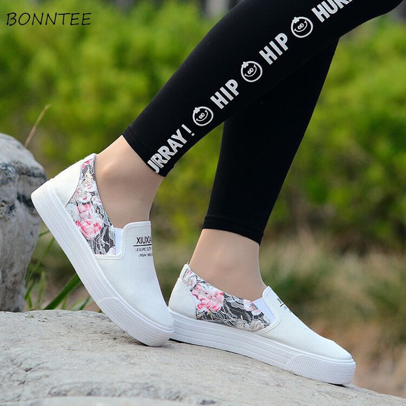Vulcanize Shoes Women Leisure Fashion Breathable Canvas All-match Sneakers Womens Korean Style Walking Daily Outdoor Student New