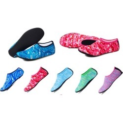 Water Shoes Barefoot Aqua Socks Beach Swim Shoes Quick Dry Surf Yoga Socks Camouflage Red in Line One Size