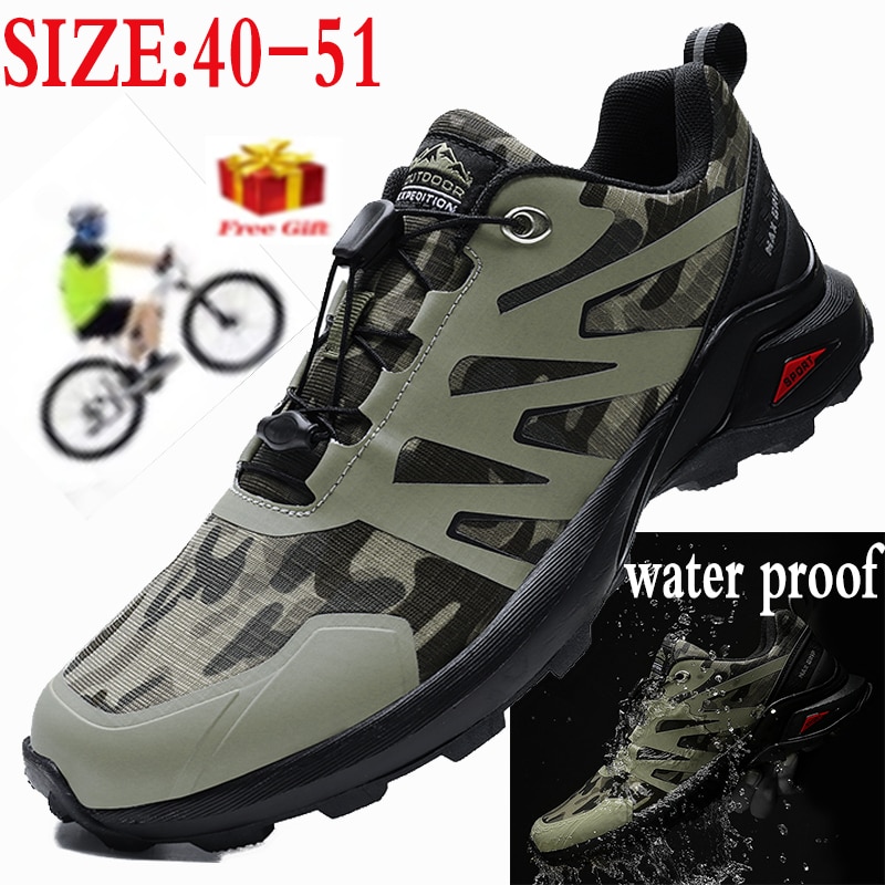 Waterproof Cycling Shoes Classic Solomon Series Large Size Lockless Bicycle Shoes Outdoor Sports Hiking Shoes Hiking Casual Shoe