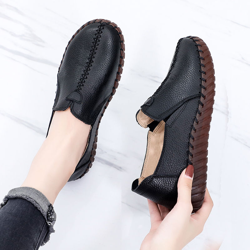 Waterproof Loafers Wide Width Women's Driving Shoes Genuine Leather Black Flats Red Desinger Loafers Women White Moccasins Woman
