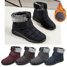 Waterproof Winter Women Work Shoes Snow Boots Fur-lined Slip On Warm Ankle USA