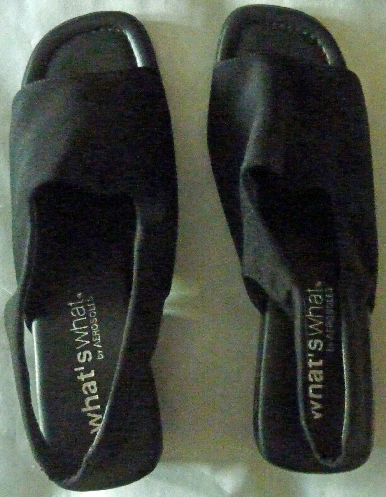 What's What by Aerosoles Women's Black Open Toe & Heel Shoes - Size 7