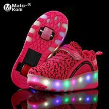 Wheel Sneakers With LED Lights Girls Boys Glowing Roller Skate Shoes For Kids