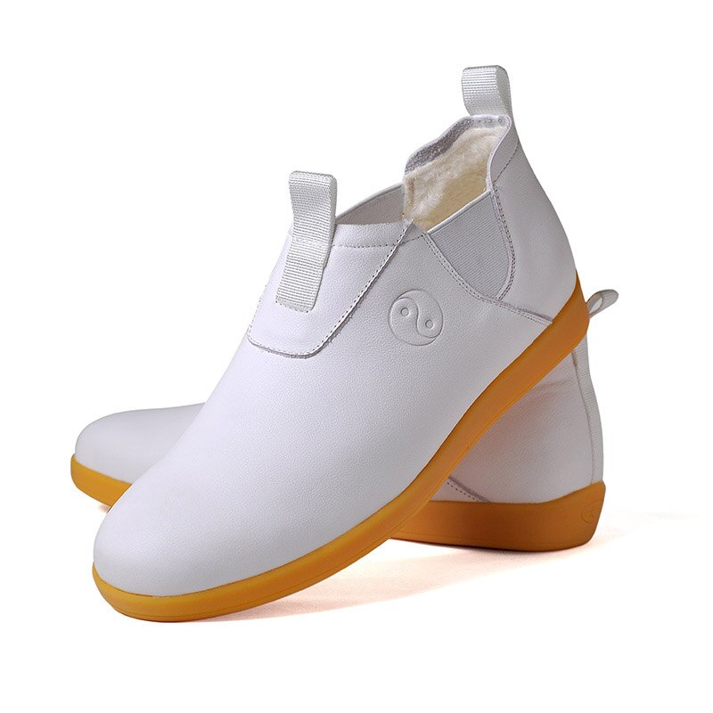 Winter Taiji shoes with velvet and thickened leather taiji shoes with beef soles and cotton leather shoes with leather high-tops