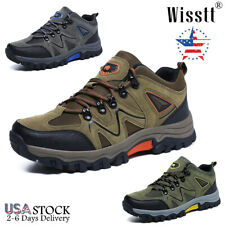 Wisstt Mens Hiking Shoes Outdoor Trekking Sneakers Waterproof Walking Work Boots