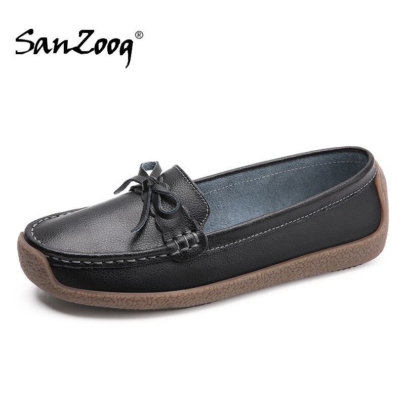 Woman Flats Spring Summer Leather Flat Slip On Shoes For Women Ladies Casual Mocassin Femme 2021 New Arrival 9 Colors