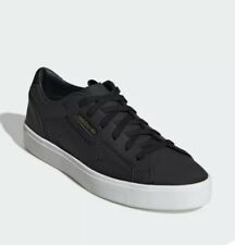Women Adidas Originals Sleek Casual/Athletic Shoes Leather Black CG6193