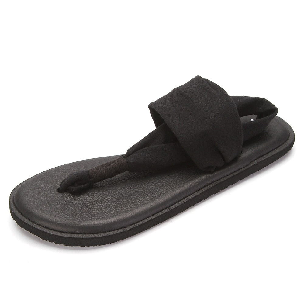 Women Beach Sandals 2021 Summer Flat Dressy Shoes Brand Cross-border Electric Female Casual Flip Flops Yoga Walking Footwear