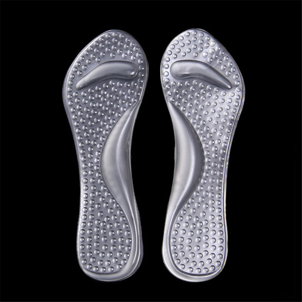Women Clear Silicone Gel Massage Arch Support Insoles Orthotic Flatfoot Prevent Foot Cocoon High Heels Shoes Pad Feet Care Tools