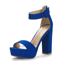 Women High Heel Sandals Ankle Strap Open Toe Platform Pump Dress Shoes Size US