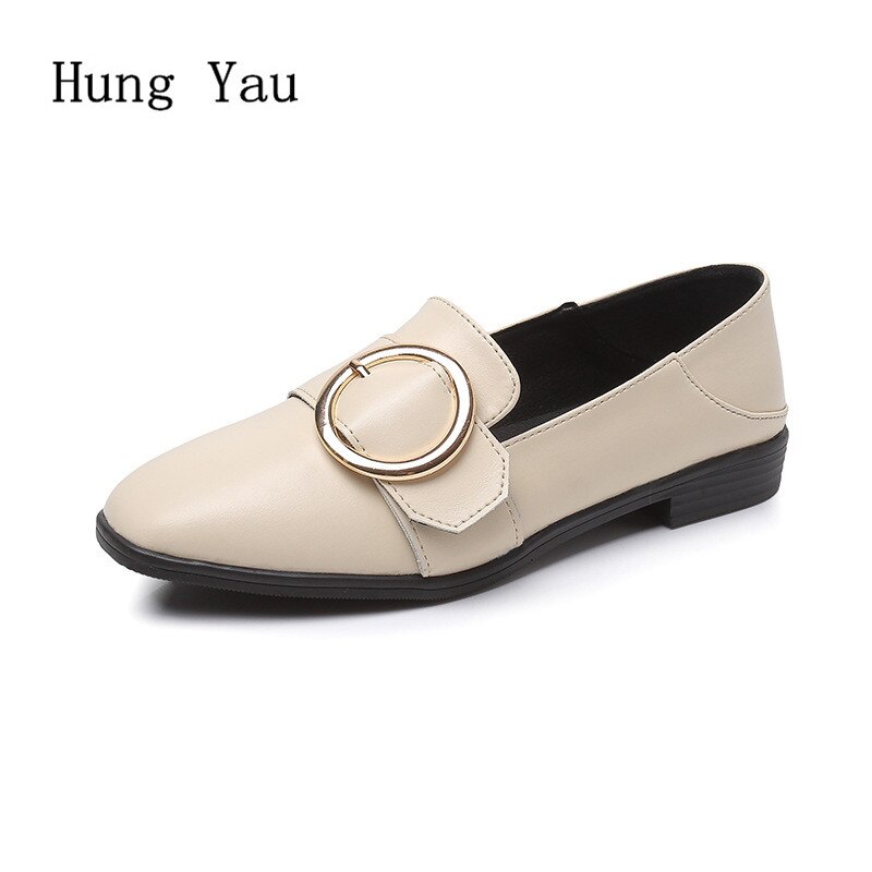 Women Shoes Flats Shallow 2018 Summer Fashion Casual Shoes Woman Flat Work Slip On Comfortable Walking Loafers Plus Size 34-43