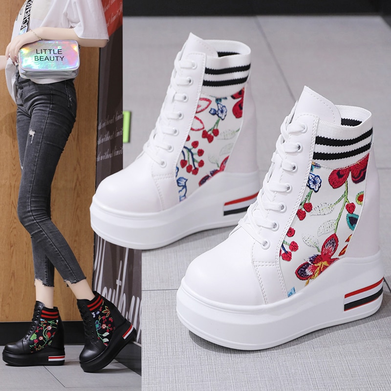 Women Sneakers 2020 Casual Shoes Breathable High Quality Comfortable Female Ladies Platform Shoes Sneakers for Women 10cm