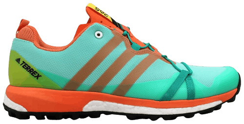 Women's Adidas Terrex Agravic W Running Shoes BB0974 Size 8 Orange Blue