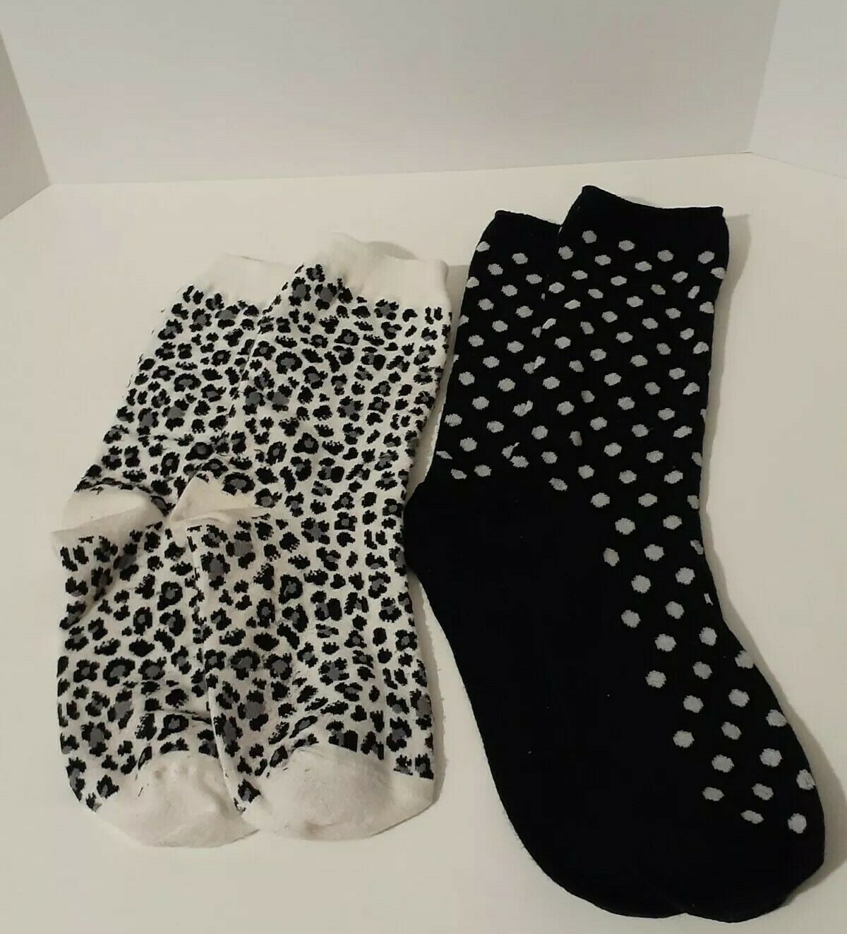 Women's Dress Socks Size 9-11 Shoe Size 4-10 Leopard and Polka Dot