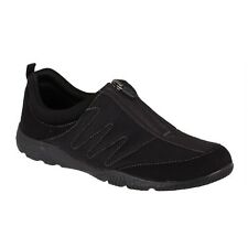 Women's Easy Spirit BESTRONG Black Slip-On Front Zipper Casual Sneaker Shoes