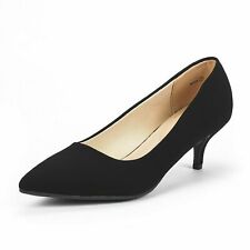 Women's Low Heels Pump Shoes Pointed Toe Slip On Pump Dress Shoes