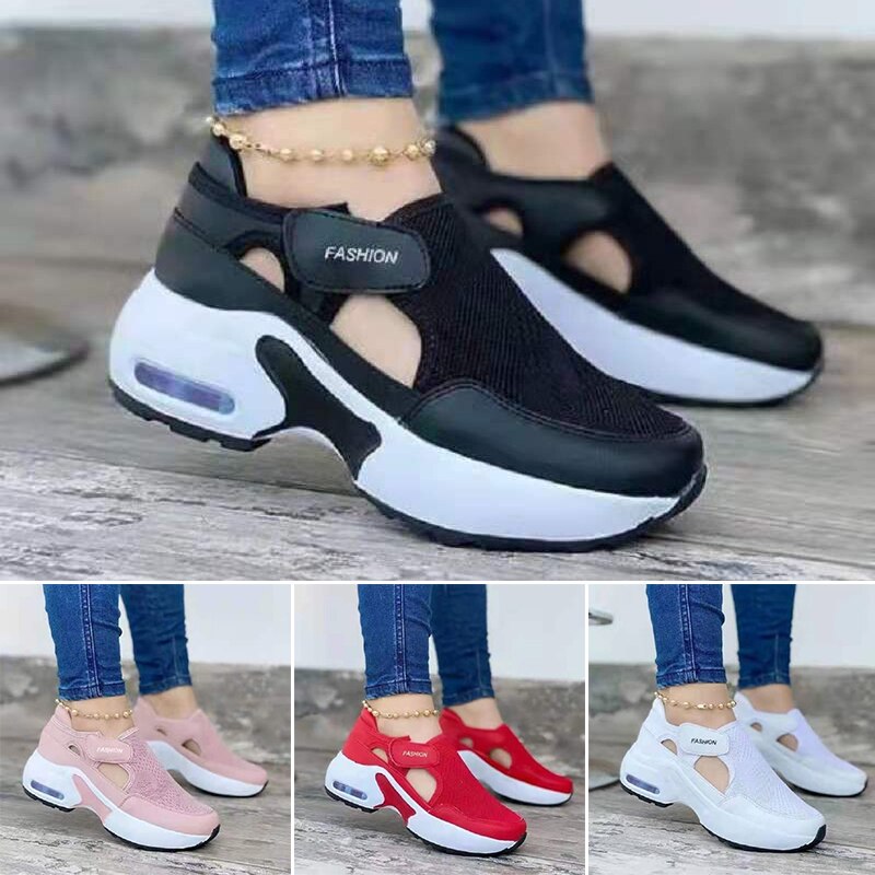 Women's Orthopedic Air Cushioned Sole Flying Woven Sneakers for Couple Walking Shoes Casual A66