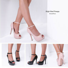 Womens Platform Peep Toe Stilettos High Heel Pump Shoes Party Dress Shoes