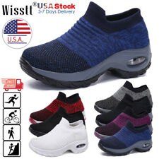 Womens Running Mesh Walking Shoes Air Sock Sneakers Comfort Slip On Outdoor Size