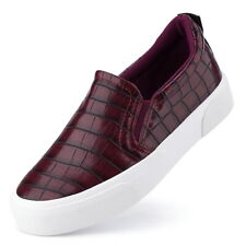 Women's Slip On Sneakers Perforated/Quilted Casual Shoes Fashion Comfort Flats