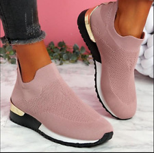 Women's Sneakers Elastic Slip on Flat Walking Shoes [Limited Sale Offer: Buy 2 S