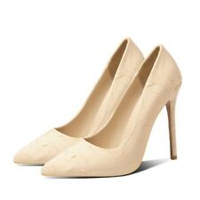 Women's Stilettos Pointy Toe Slip On Pumps High Heels Cocktail Shoes Size 34-50
