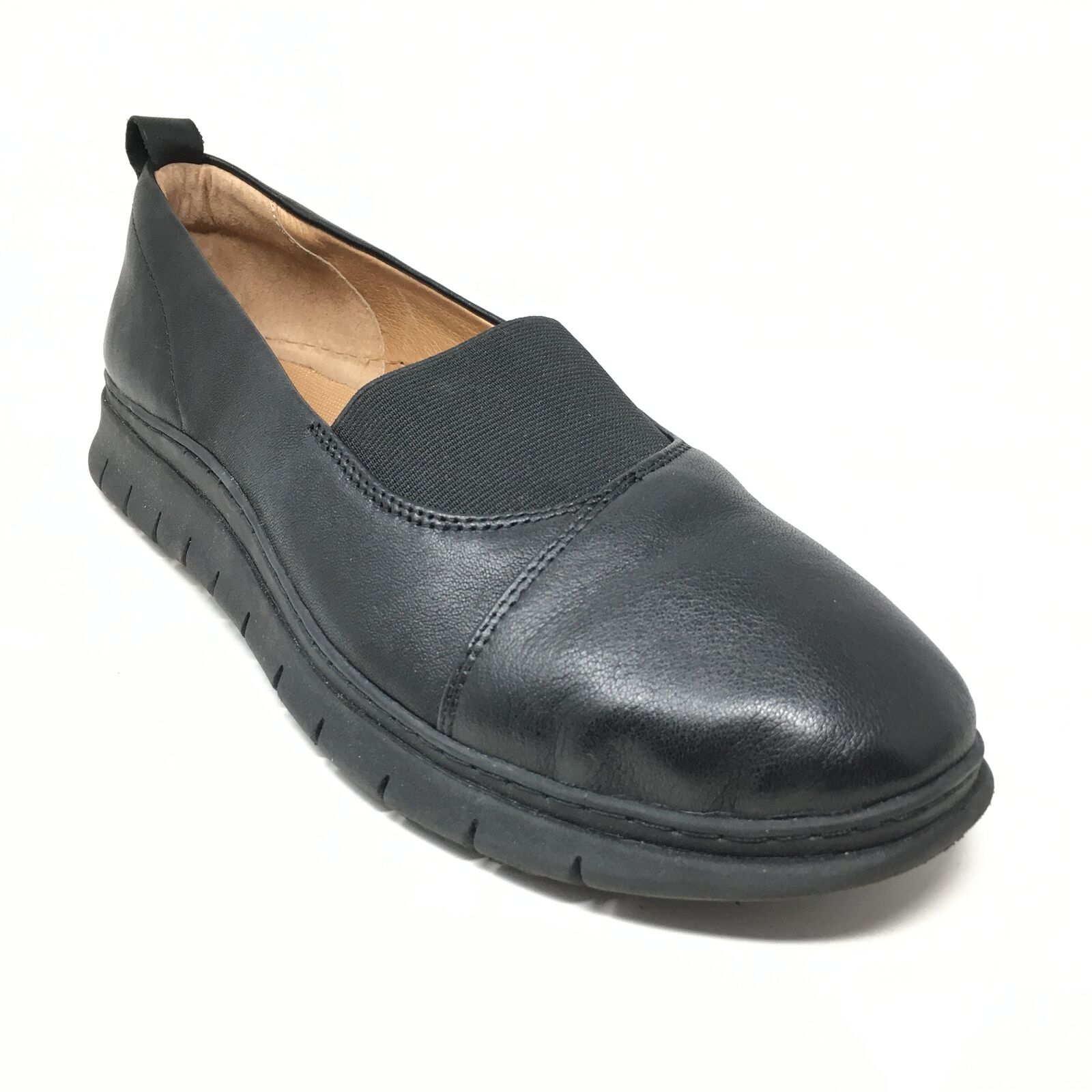 Women's Vionic Linden Casual Wedge Loafers Shoes Size 9 US/41 EU Black Leather