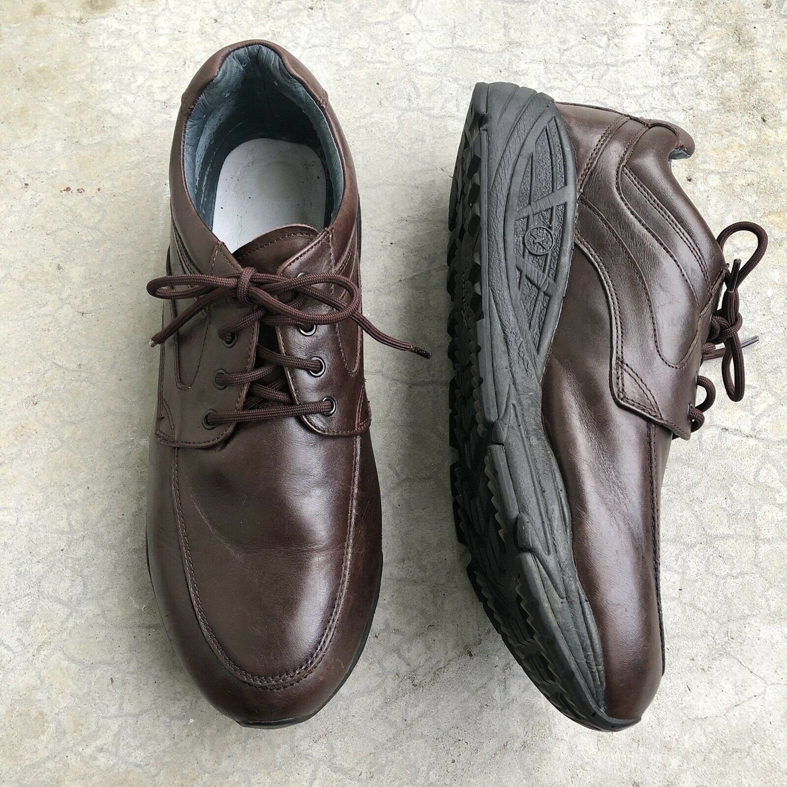 Xelero Oracle II Men's Brown Leather Sneakers Orthotic Walking Shoes 13