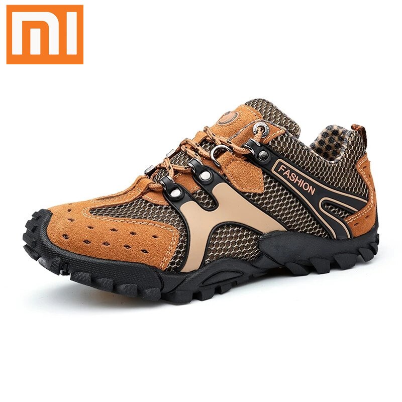 Xiaomi New Breathable Light Spring Summer Casual Sneakers Male Mesh Shoes for Men Cow Suede Leather Adult Walking Footwear