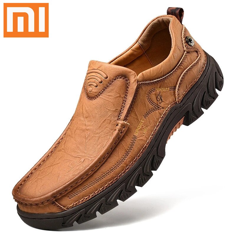 Xiaomi New Men's Shoes Genuine Leather Casual Shoes High Quality Comfortable Work Shoes Cow Leather Loafers Sneakers Shoes