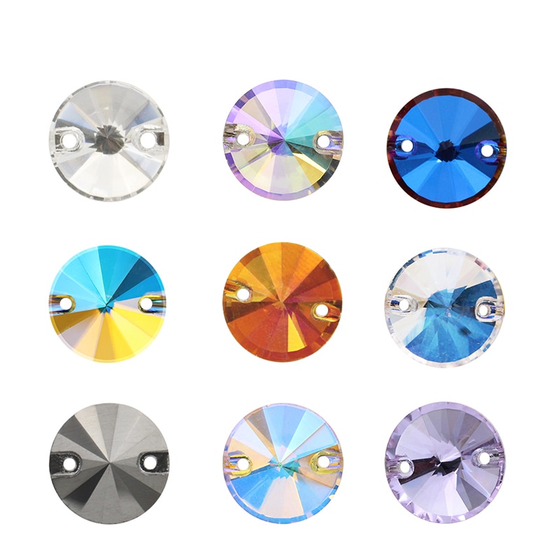XiChuan K9 3200 Rivoli Flatback Gem In Bulk Buttons Glass Crystal Sew On Rhinestone For DIY Dress Accessories For Needlework