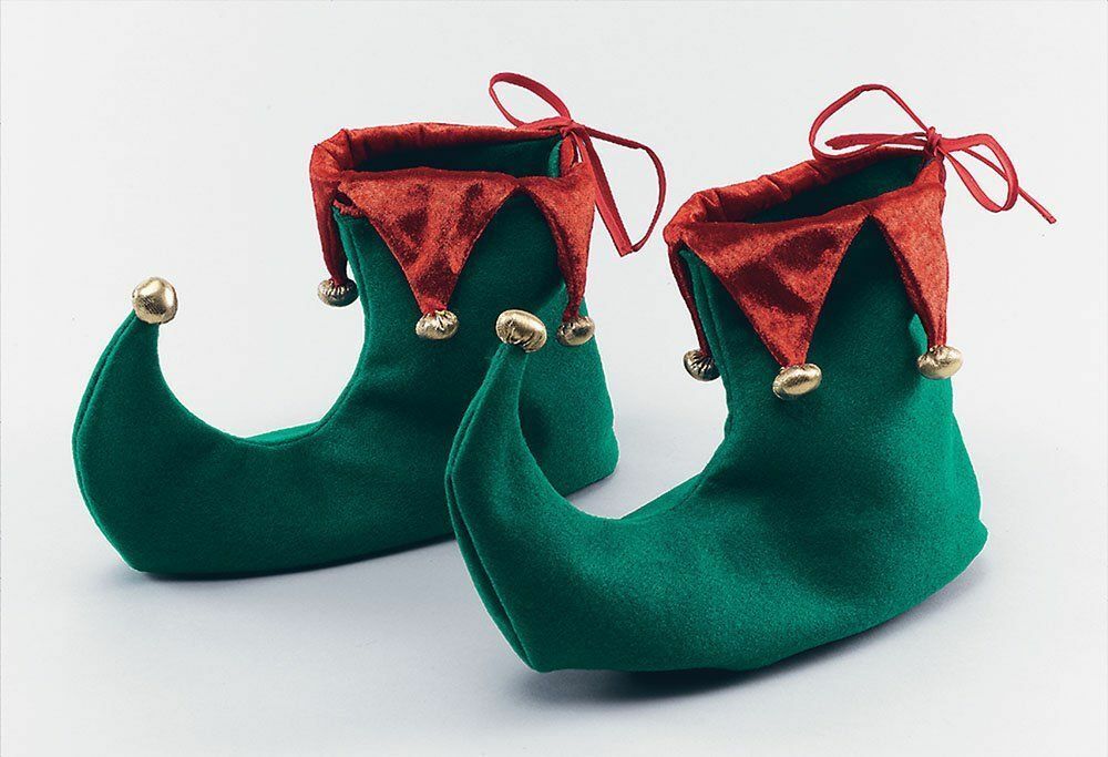 Xmas Elf Shoes Boot Christmas Fancy Dress Costume Novelty Accessories
