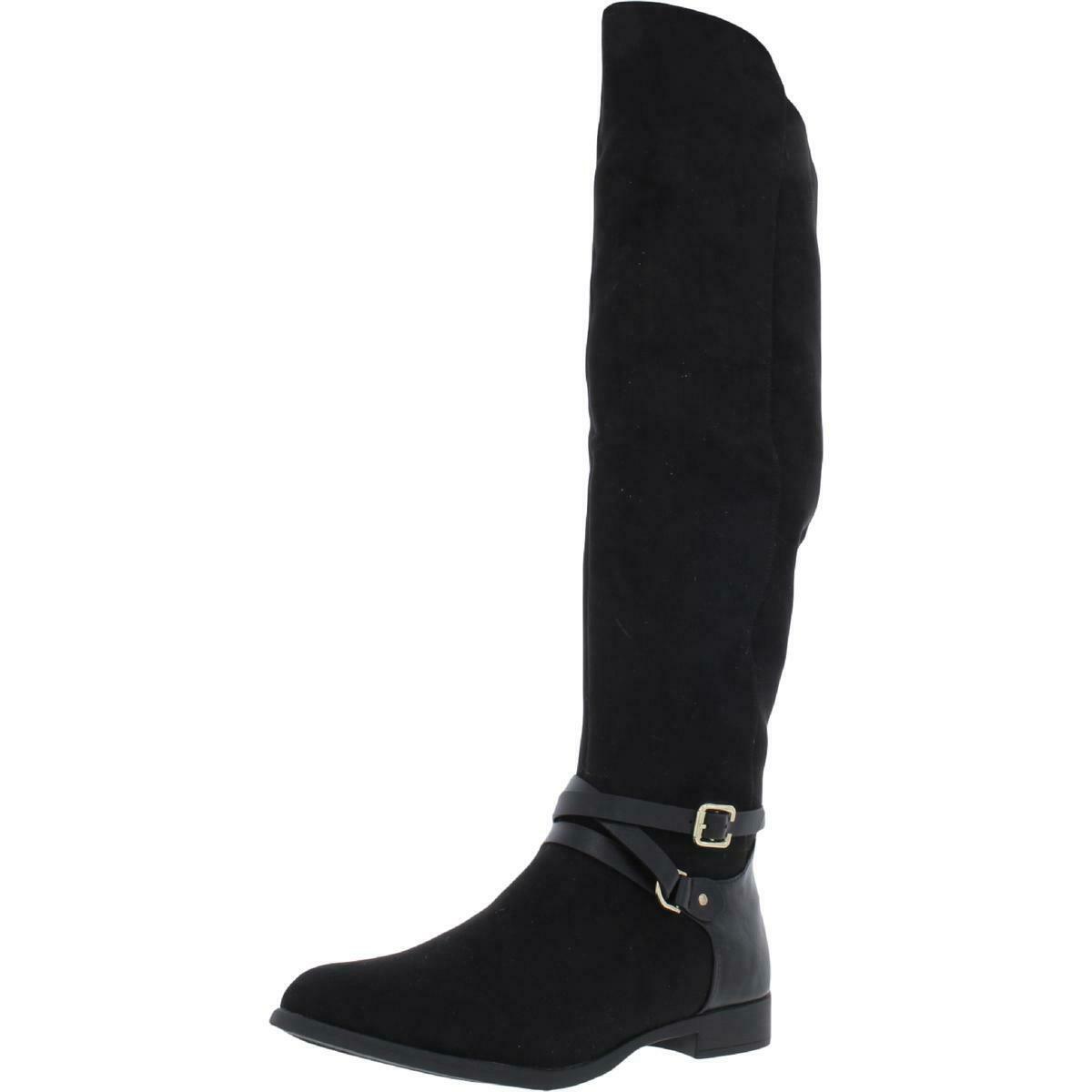 XOXO Womens Thames Black Over-The-Knee Boots Shoes 10 Medium (B,M) BHFO 2634