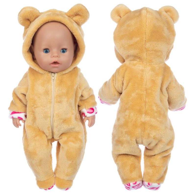 Yellow Warm Suit+Shoes Doll Clothes Fit 17 inch 43cm Doll Clothes Born Baby Suit For Baby Birthday Fistival Gift