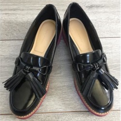 Zara Shoes | Zara Women Tassel Loafers | Color: Black | Size: 6