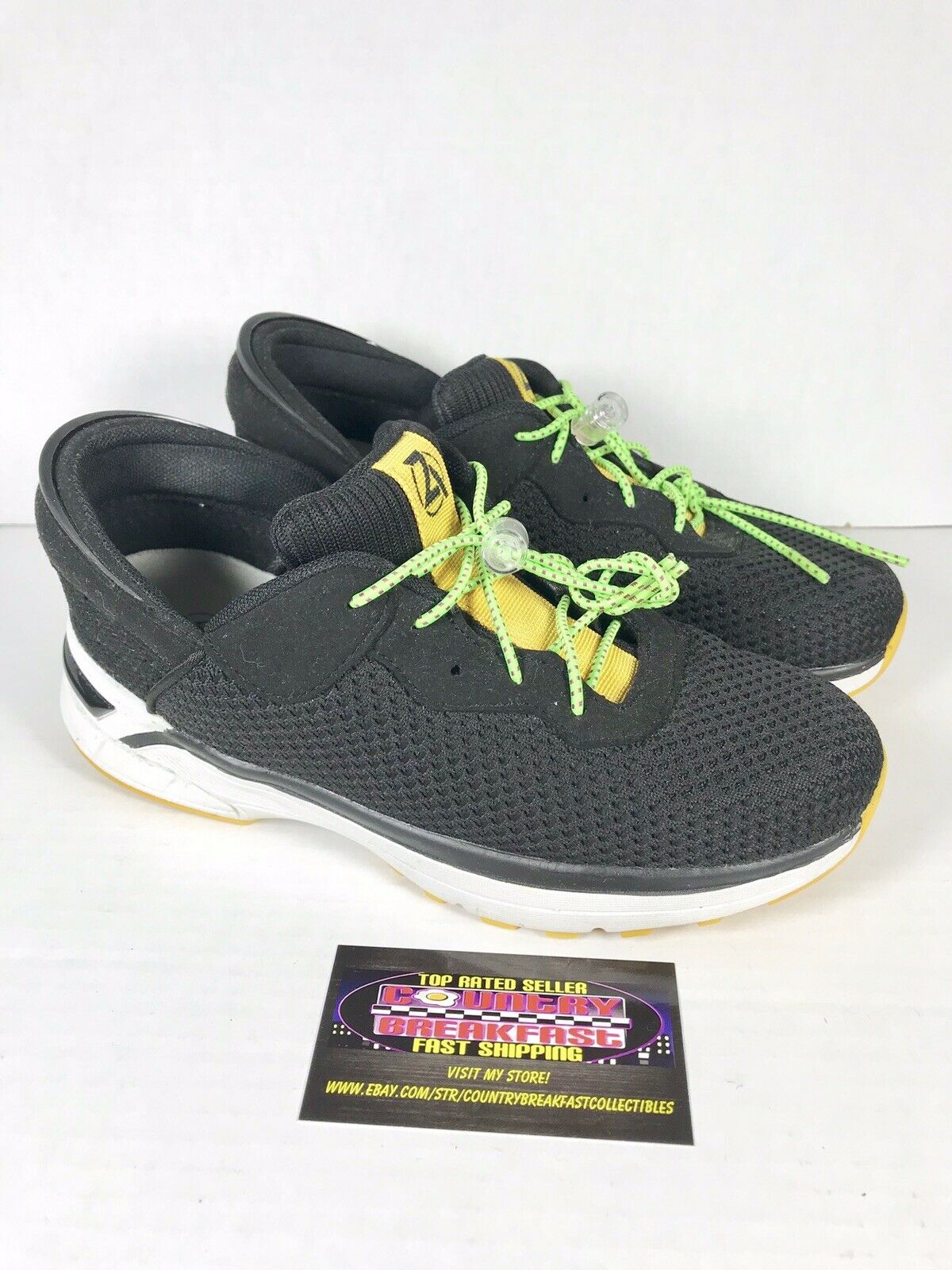 Zeba Hands Free Electric Black Athletic Sneaker Shoes Slip On Size Women’s 7 US